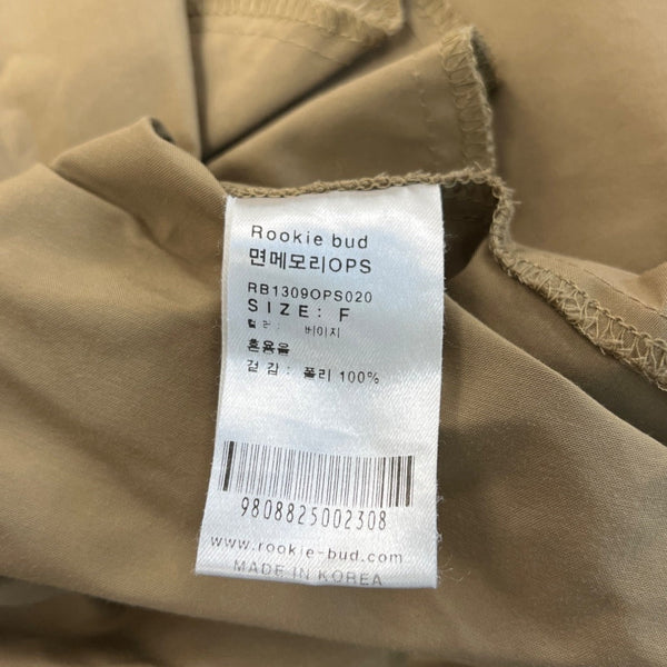 RB. Still By Rookie Bud Womens Beige Polyester Dress Zip Back One Size