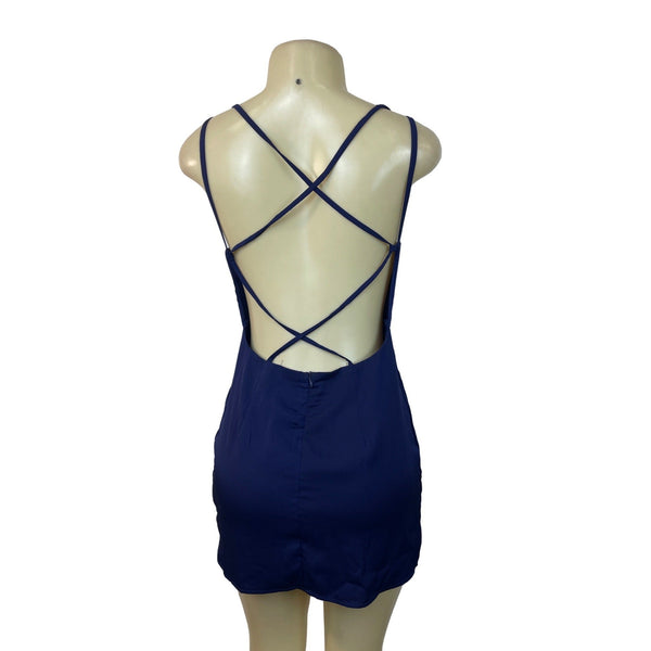 Tobi Women's Navy Blue Bodycon Dress Sz L