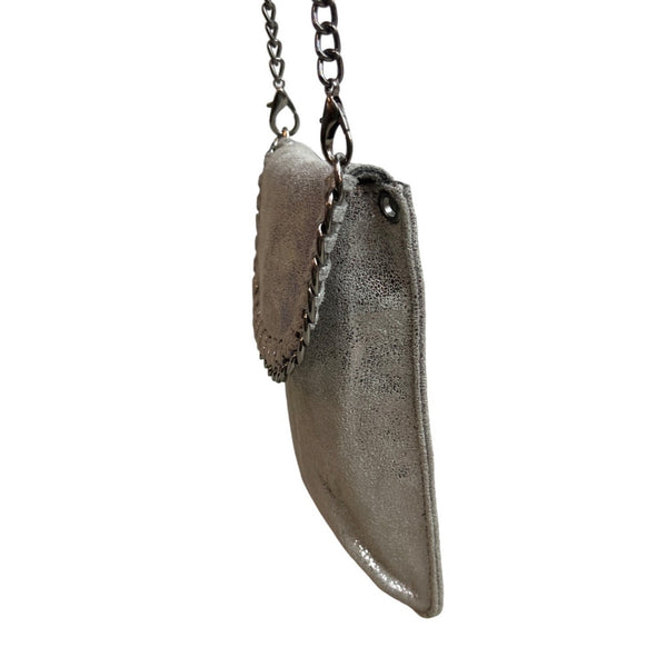 Unbranded Women's Silver Flash Metal touch Gothic Design Phone Bag Sz M