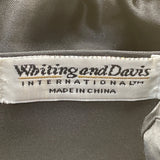 Whiting & Davis Women’s Black Pleated Fabric Gold-Tone Frame Small Crossbody Bag