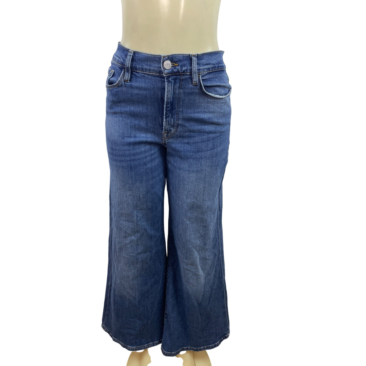 Frame Womens Easy Wide Flare Blue Denim Jeans Sz 30