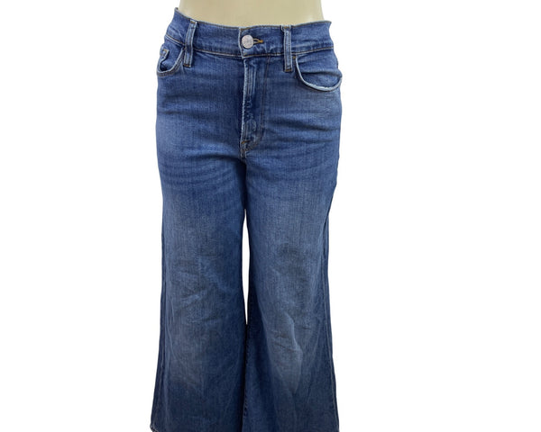 Frame Womens Easy Wide Flare Blue Denim Jeans Sz 30