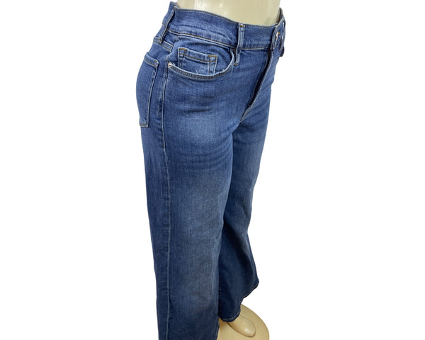 Frame Womens Easy Wide Flare Blue Denim Jeans Sz 30