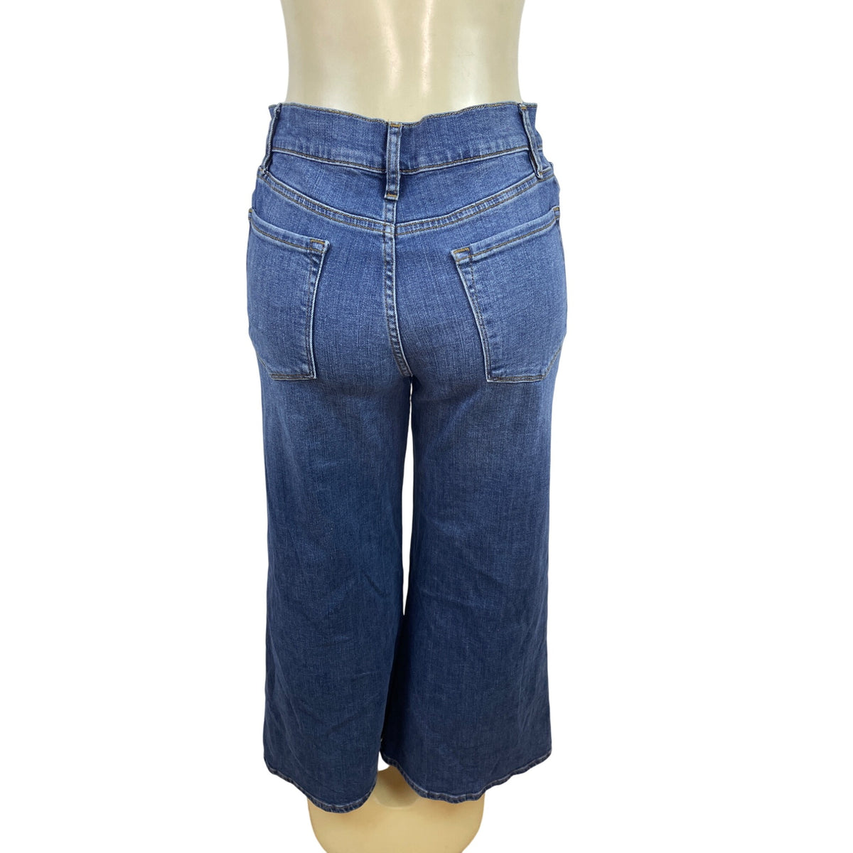 Frame Womens Easy Wide Flare Blue Denim Jeans Sz 30