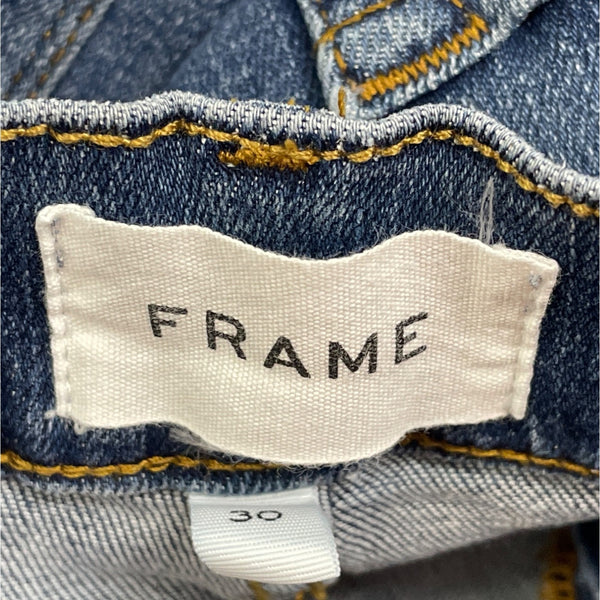 Frame Womens Easy Wide Flare Blue Denim Jeans Sz 30