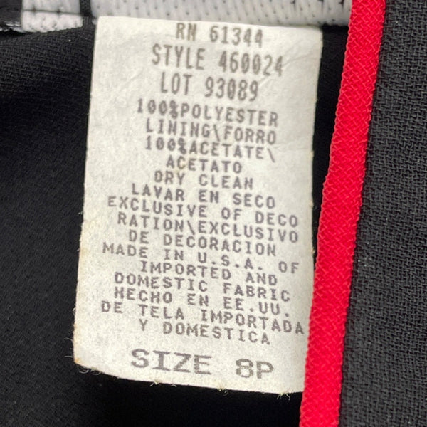 S.L. Fashions Mandarin Floral Embroidered Cheongsam Women's Black Size 8P