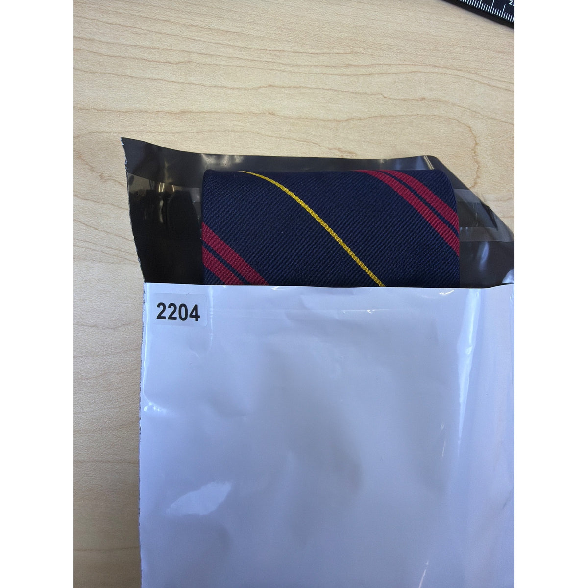 Vintage All Silk Striped Tie Red & Yellow Pattern Classic 58" Length