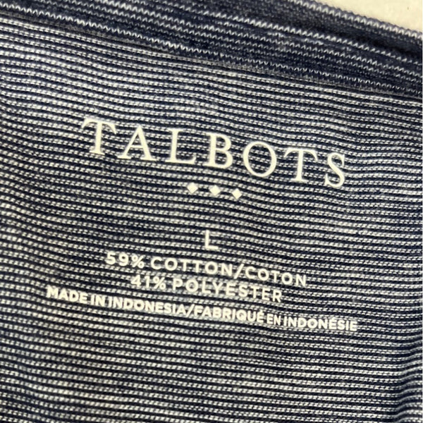 Talbots Women's Blue Long Sleeve Blouse Shirt Sz L - New