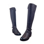 Cole Haan Women's Brown Leather Isabell Stretch Mid Calf Zip Up Boots Size 8.5B