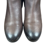 Cole Haan Women's Brown Leather Isabell Stretch Mid Calf Zip Up Boots Size 8.5B