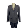 Collezioni Women's Black Button-Front Blazer Jacket Notched Lapel Sz 6