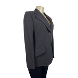 Collezioni Women's Black Button-Front Blazer Jacket Notched Lapel Sz 6