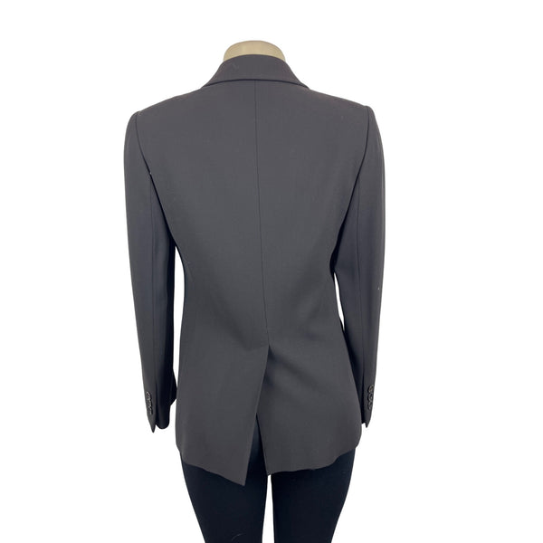 Collezioni Women's Black Button-Front Blazer Jacket Notched Lapel Sz 6