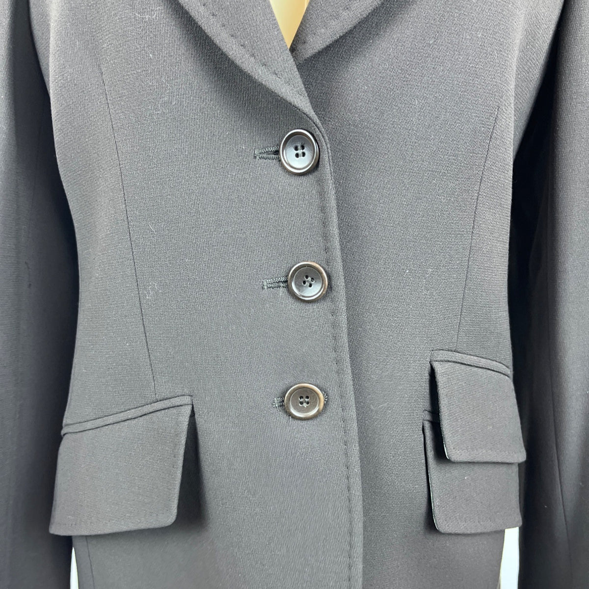 Collezioni Women's Black Button-Front Blazer Jacket Notched Lapel Sz 6