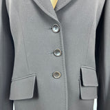 Collezioni Women's Black Button-Front Blazer Jacket Notched Lapel Sz 6