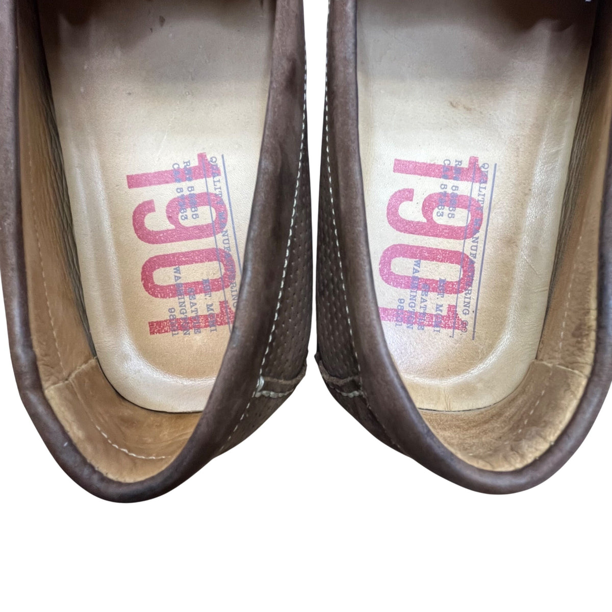 1901 Men’s Brown Suede & Leather Upper Slip-On Perforated Bit Loafers Size 10M