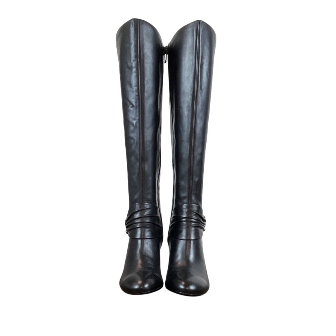 Naturalizer Womens Black Knee-High Leather Boots Size 10M - New with box