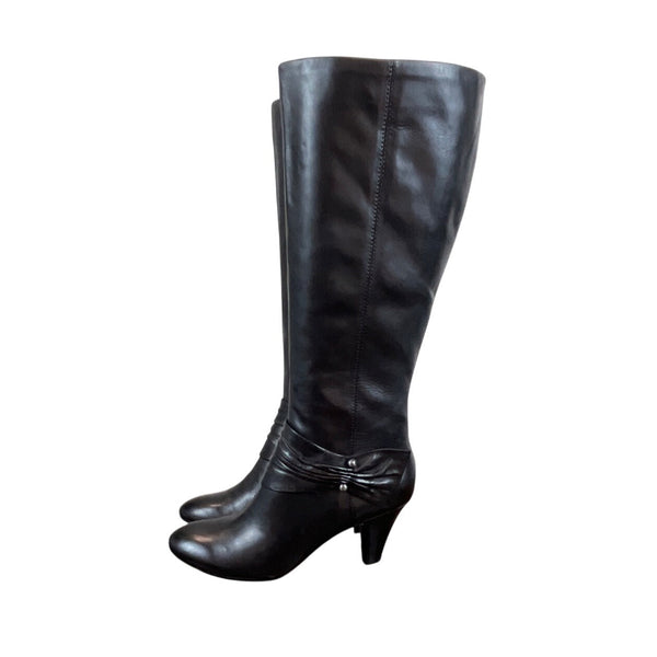 Naturalizer Womens Black Knee-High Leather Boots Size 10M - New with box