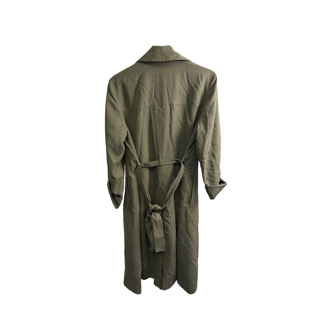 Banana Republic Womens Khaki Lightweight Trench Coat Cotton Belted Duster Medium Banana Republic Womens Khaki Lightweight Trench Coat Cotton Belted Duster Medium