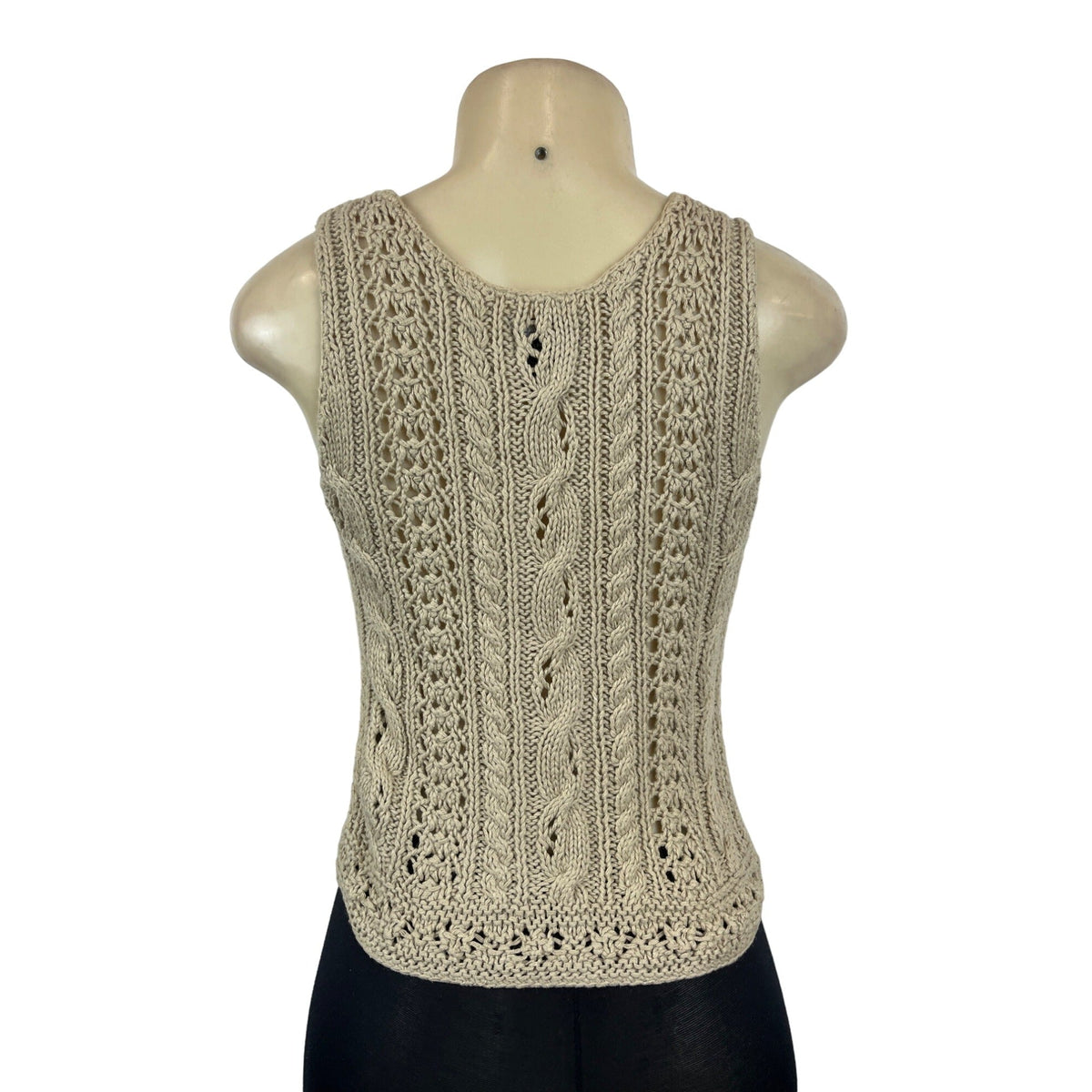 Abercrombie & Fitch Women's Beige Knitted Tank Top Sz S