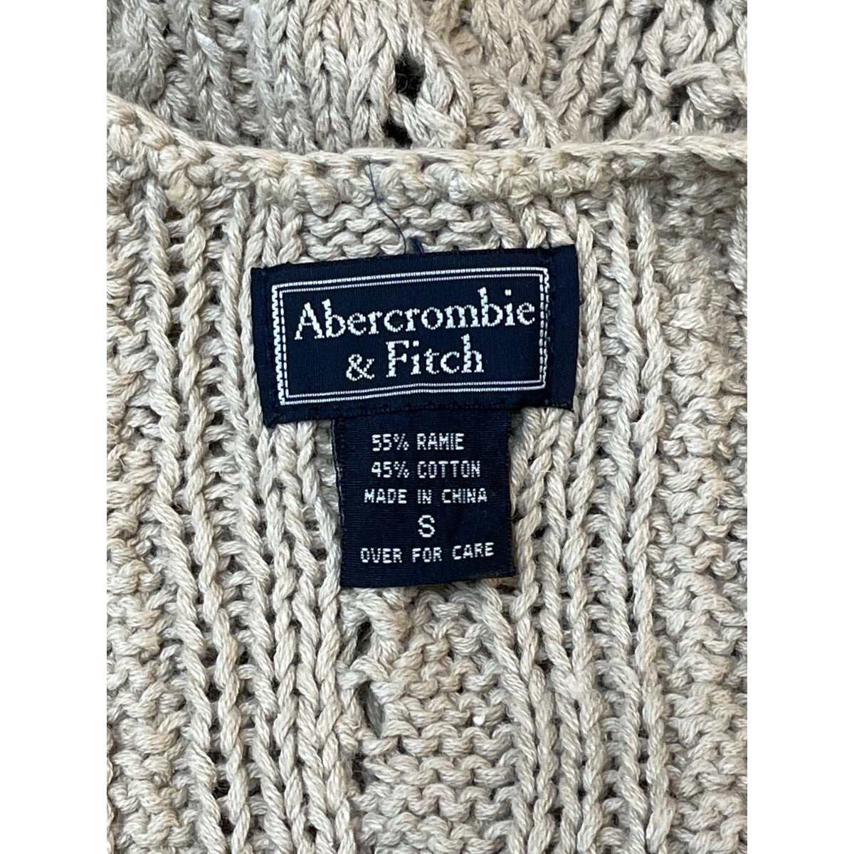 Abercrombie & Fitch Women's Beige Knitted Tank Top Sz S