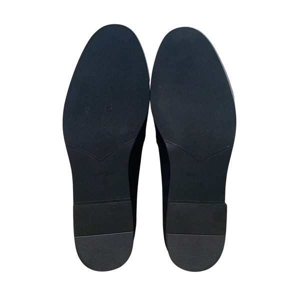 Journey West Women’s Black Suede With Bow Detail Loafers Size 7.5