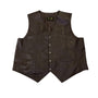 Scully Men's Brown Leather Fully Lined Western Vest With Button Front Sz XL