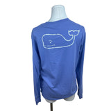 Vineyard Vines Unisex Kids Blue Whale Logo Long Sleeve Cotton T-Shirt XL