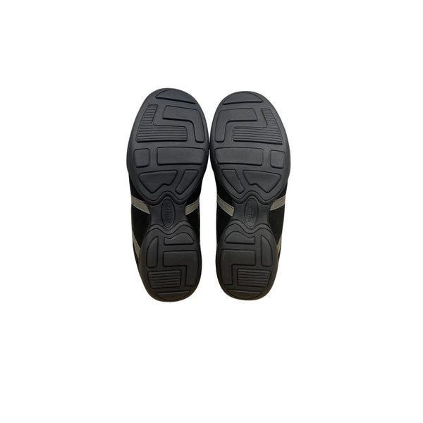 Perry Ellis America Mens Black & Grey  Leather Luke Casual Sneakers Size 8.5