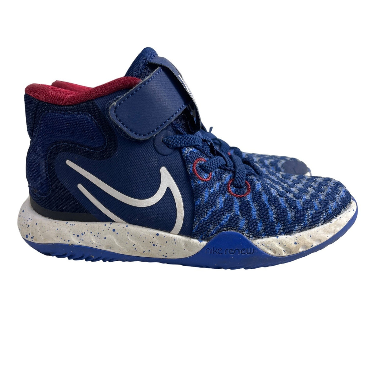 Nike Youth Boy's Blue Boyd KD Trey 5 VII Detachable Strap Hi Top Sneakers Sz 11C