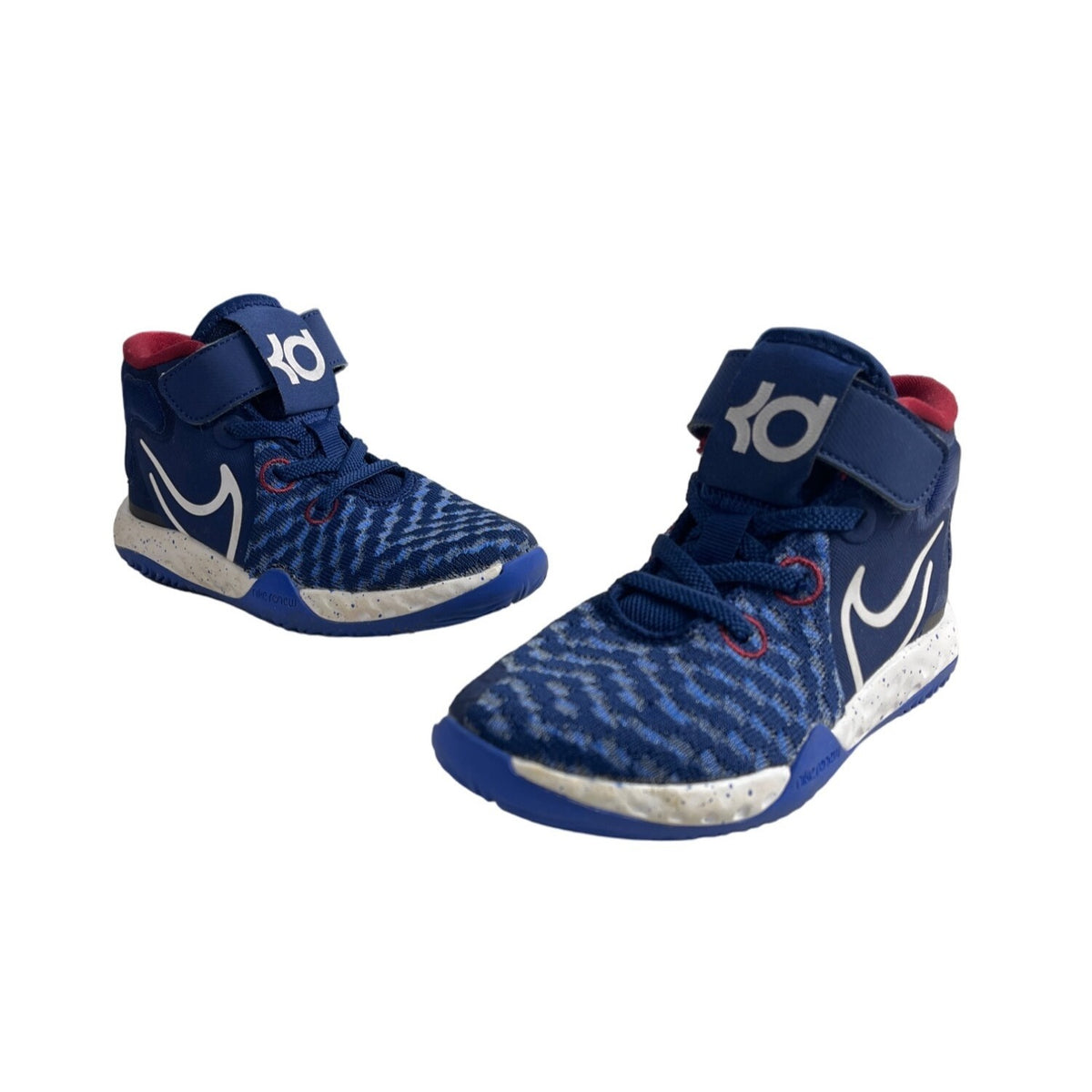 Nike Youth Boy's Blue Boyd KD Trey 5 VII Detachable Strap Hi Top Sneakers Sz 11C