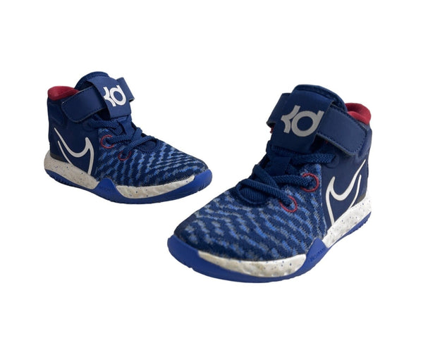 Nike Youth Boy's Blue Boyd KD Trey 5 VII Detachable Strap Hi Top Sneakers Sz 11C