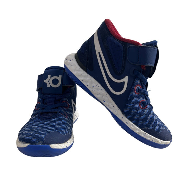 Nike Youth Boy's Blue Boyd KD Trey 5 VII Detachable Strap Hi Top Sneakers Sz 11C