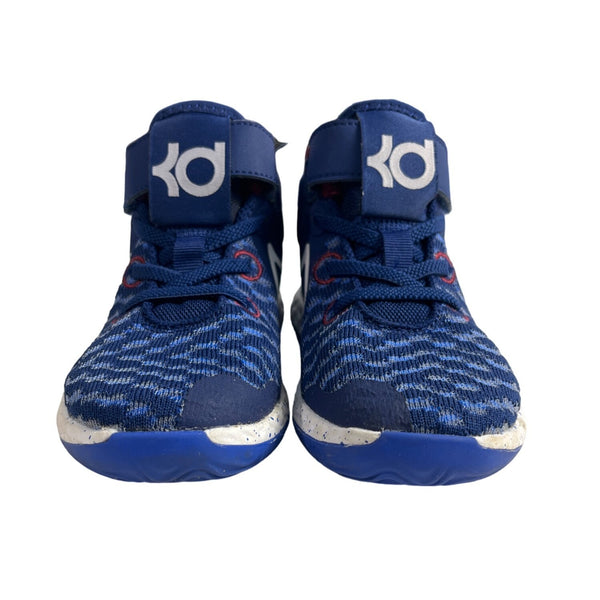 Nike Youth Boy's Blue Boyd KD Trey 5 VII Detachable Strap Hi Top Sneakers Sz 11C