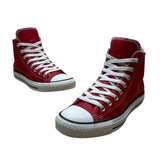 Converse Red Leather Chuck Taylor All Star High-Top Sneakers Unisex Size 7M/9W