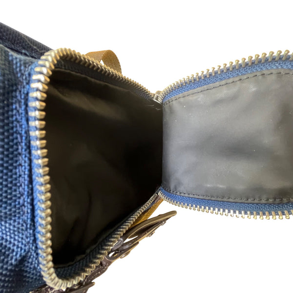 Tumi womens Blue Nylon Adjustable Strap Multiple Pockets Crossbody Sling Bag