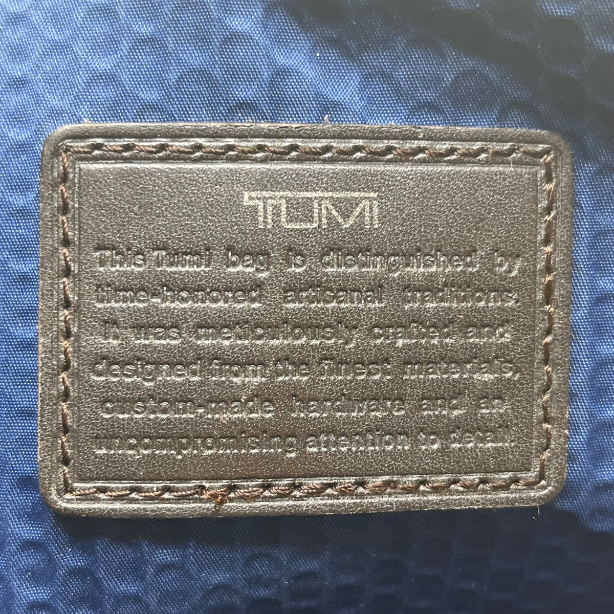 Tumi womens Blue Nylon Adjustable Strap Multiple Pockets Crossbody Sling Bag