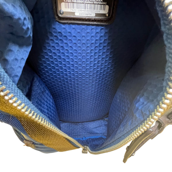 Tumi womens Blue Nylon Adjustable Strap Multiple Pockets Crossbody Sling Bag