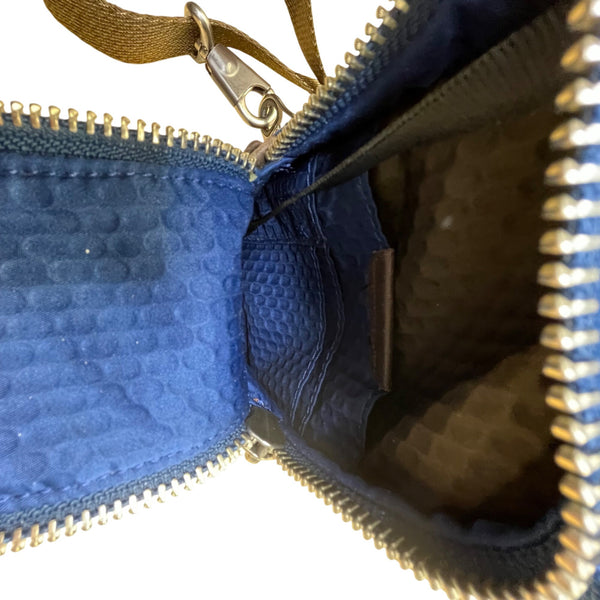 Tumi womens Blue Nylon Adjustable Strap Multiple Pockets Crossbody Sling Bag