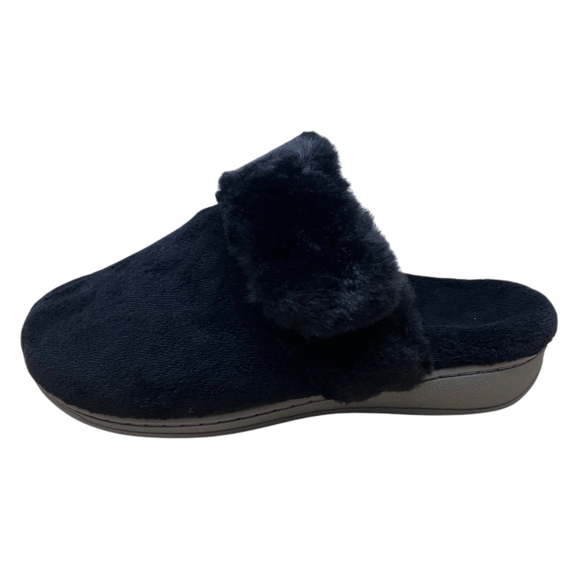 Vionic Marielle Women’s Black Faux Fur Comfort Podriatic Design Slippers Size 6M