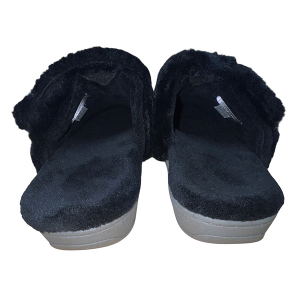 Vionic Marielle Women’s Black Faux Fur Comfort Podriatic Design Slippers Size 6M