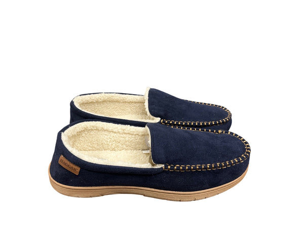 Haggar Mens Navy Memory Foam Comfort Slippers Size 9.5-10.5 L Indoor/Outdoor