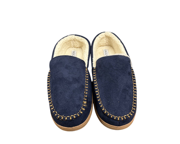 Haggar Mens Navy Memory Foam Comfort Slippers Size 9.5-10.5 L Indoor/Outdoor