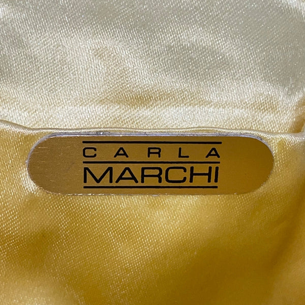 Vintage Carla Marchi Women’s Gold Beads With Chain Strap Elegant Evening Bag