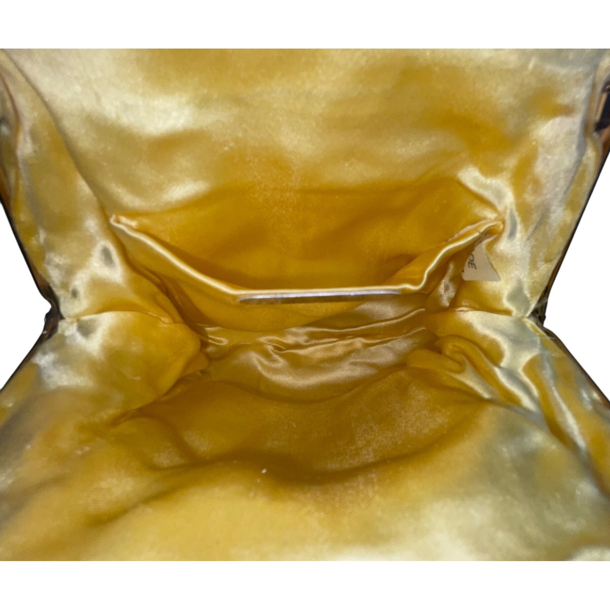 Vintage Carla Marchi Women’s Gold Beads With Chain Strap Elegant Evening Bag