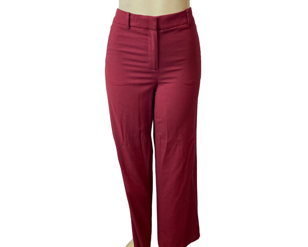 Ann Taylor Womens High Rise Wide Leg Red Pants Sz 0 - New