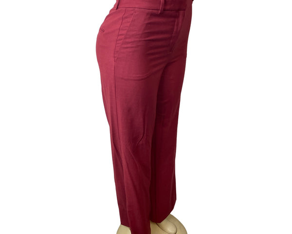 Ann Taylor Womens High Rise Wide Leg Red Pants Sz 0 - New