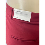 Ann Taylor Womens High Rise Wide Leg Red Pants Sz 0 - New
