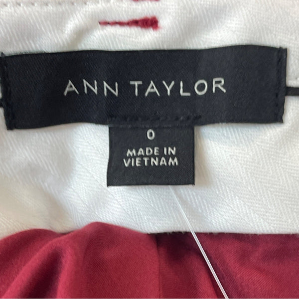 Ann Taylor Womens High Rise Wide Leg Red Pants Sz 0 - New