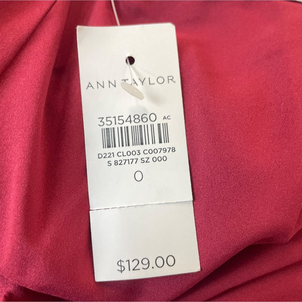Ann Taylor Womens High Rise Wide Leg Red Pants Sz 0 - New